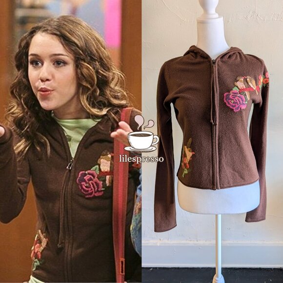 miss me y2k embroidered hoodie ASO miley stewart hannah montana (small) - Picture 1 of 9